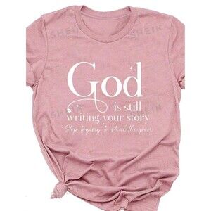 Women's "God Is Still Writing Your Story" T-shirt LARGE (8/10)